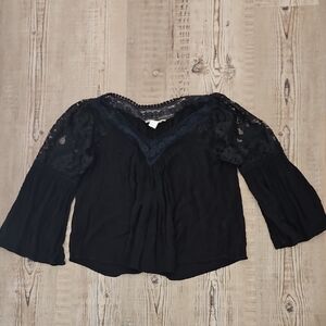 Forever 21 Black Lace Blouse